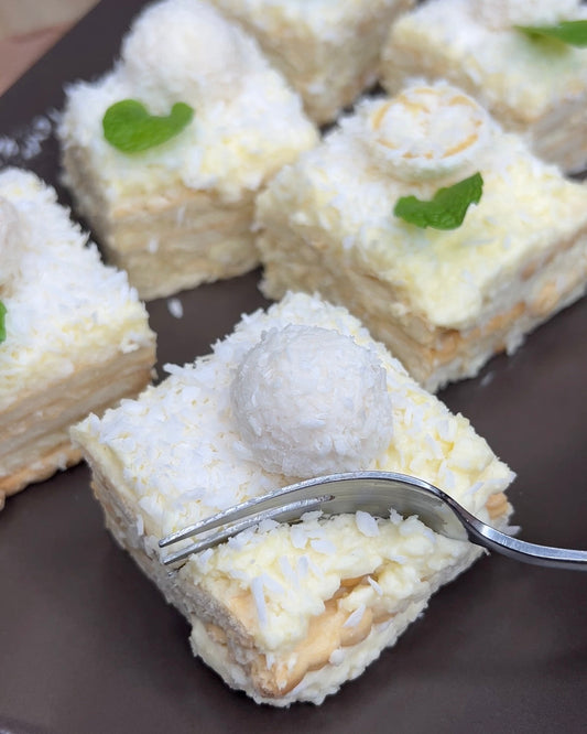 Raffaello szelet 🥥 - mennyei finom sütésnélküli desszert