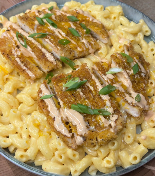 Rántott hús sajtos makarónival 🍝