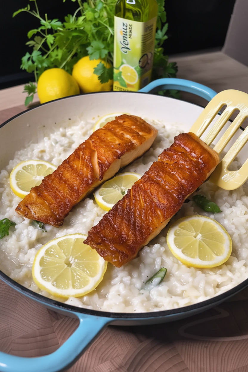 Citromos rizottó lazaccal 🍋🍣