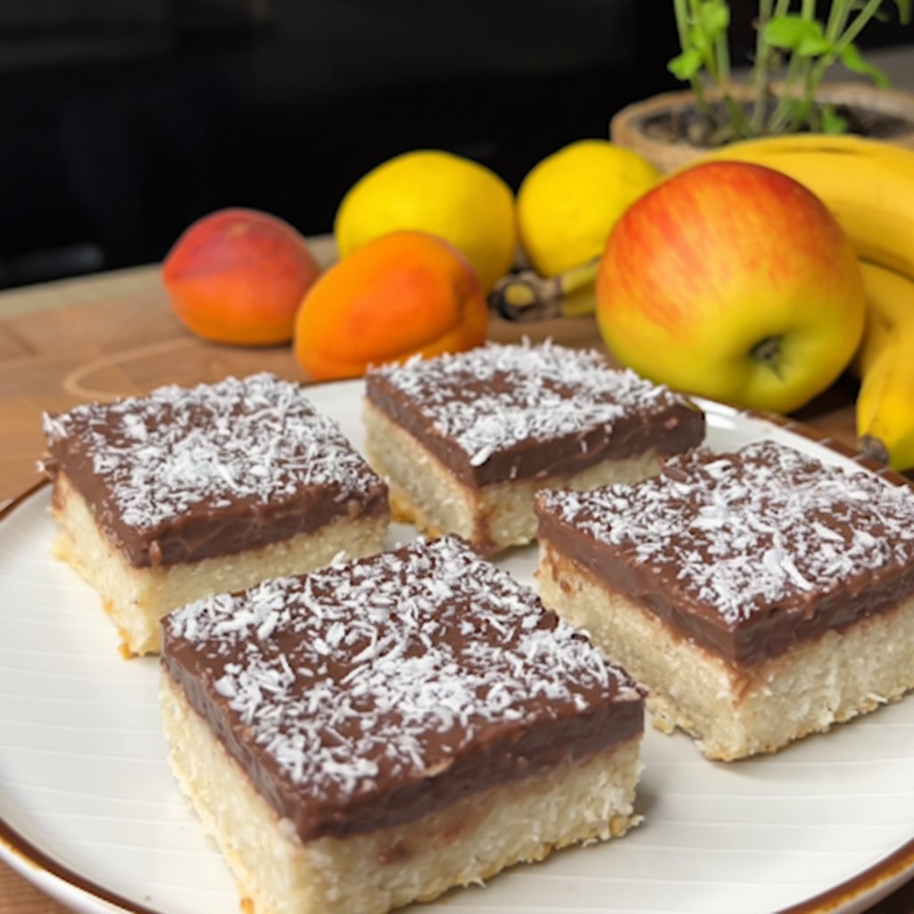 Kókuszos-csokis grízes kocka 🥥🍫