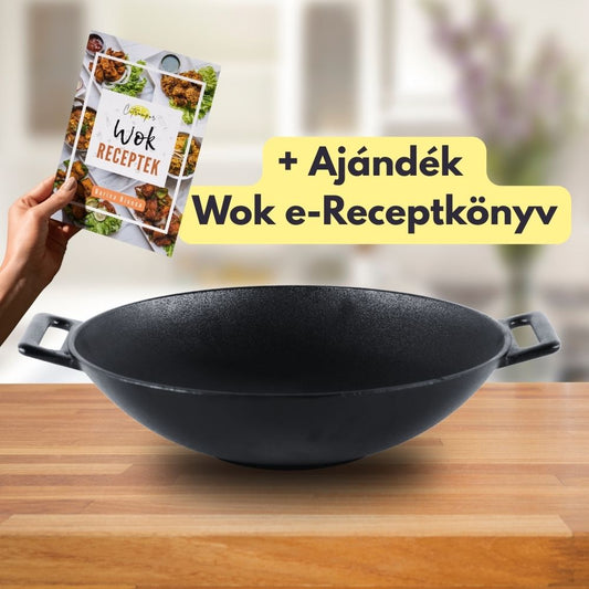 Prémium Öntöttvas Wok