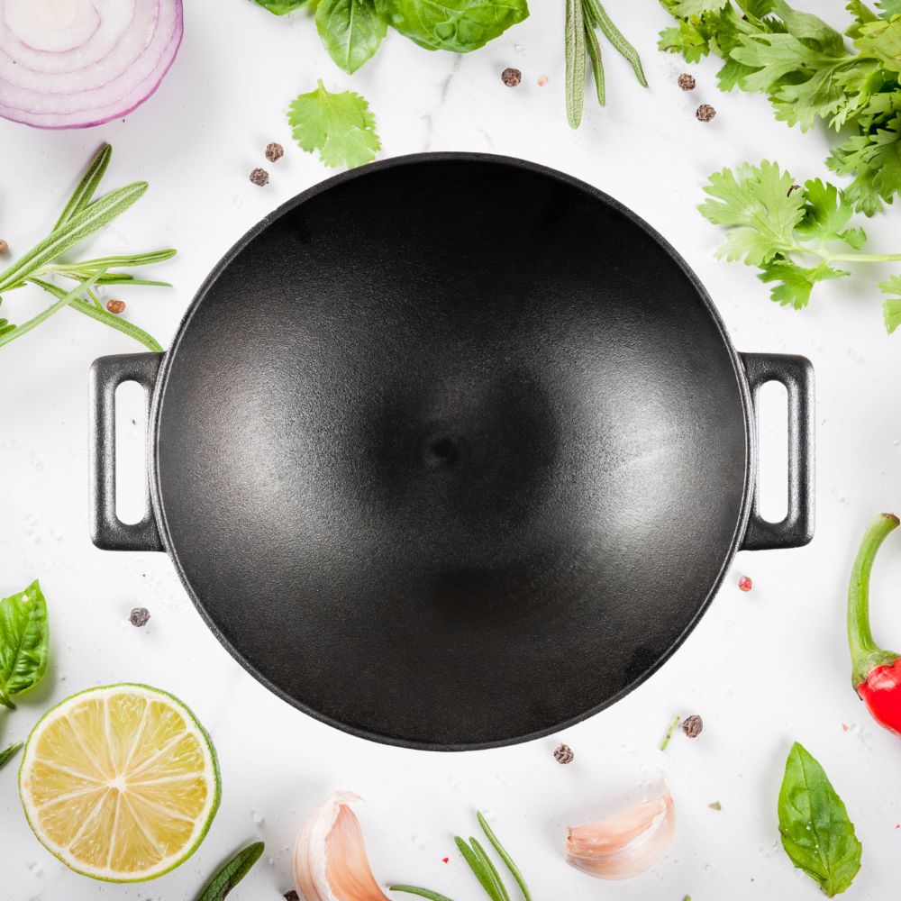 Prémium Öntöttvas Wok